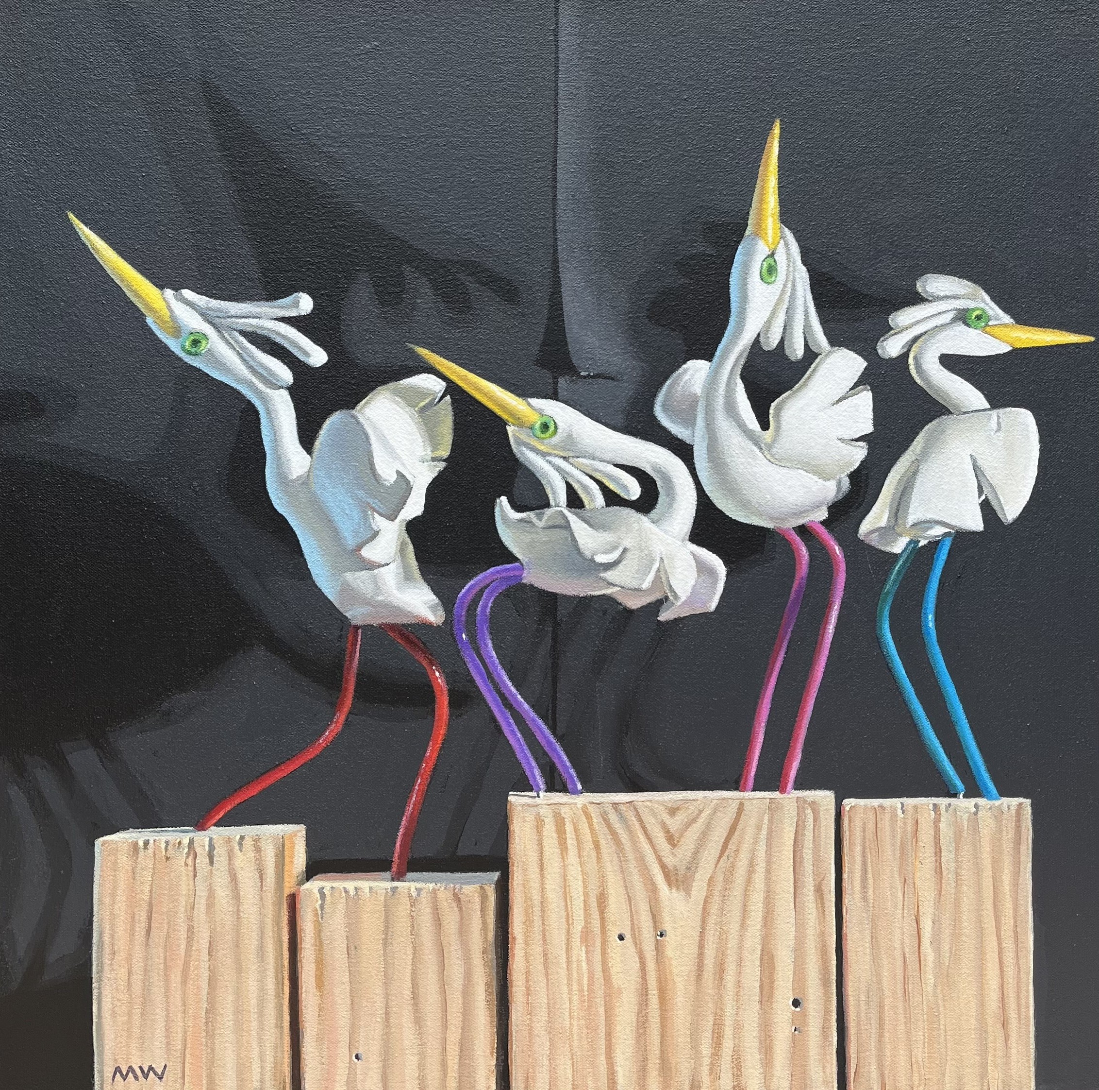 Dancing Egrets
