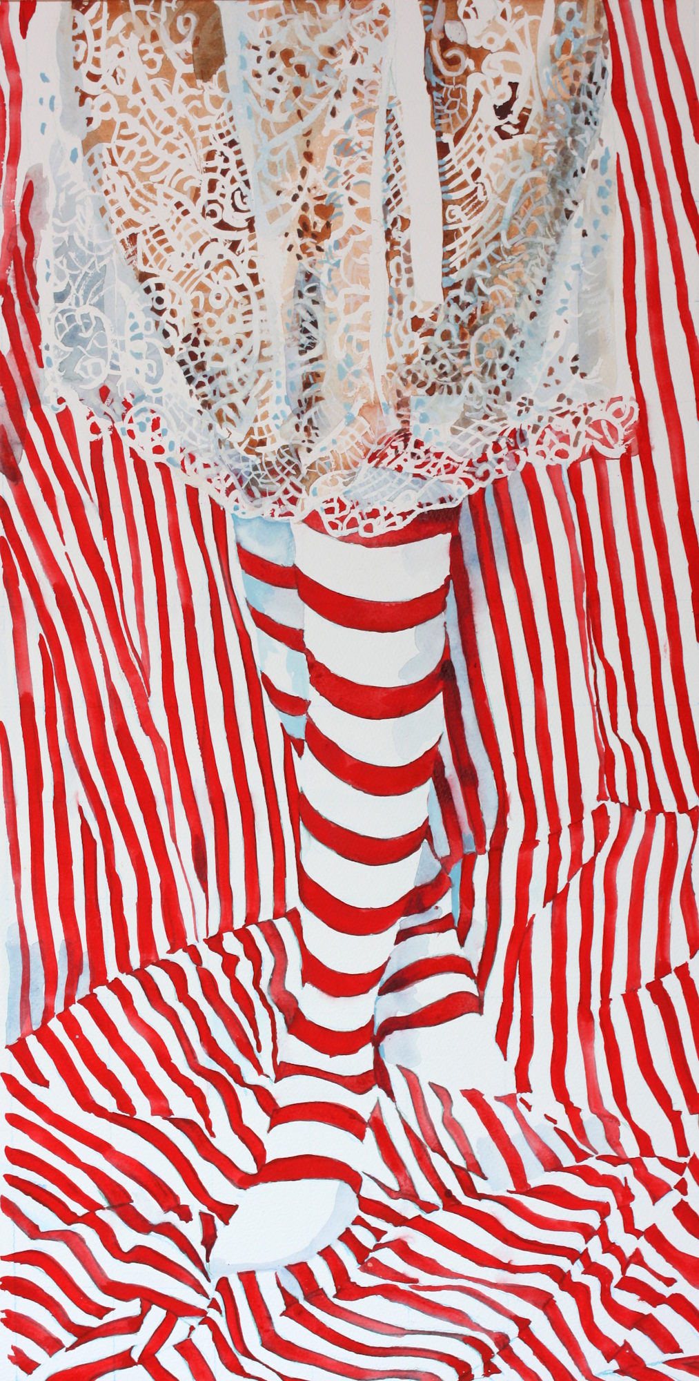 Red Stripes Lace - Image 2