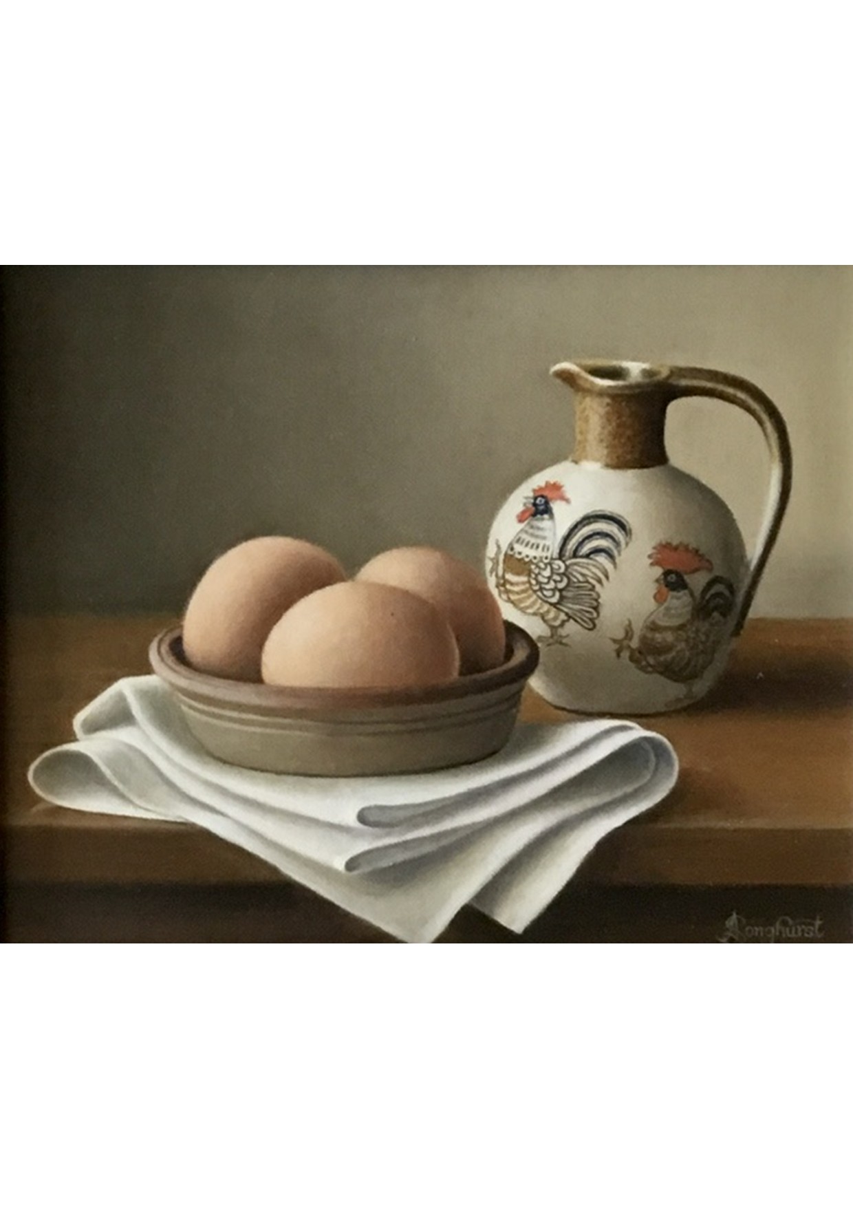 Cockerel Jug with Eggs