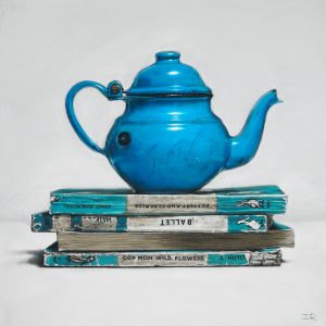 Blue Teapot and Books