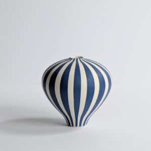 Midi Blue and White Humbug Vase